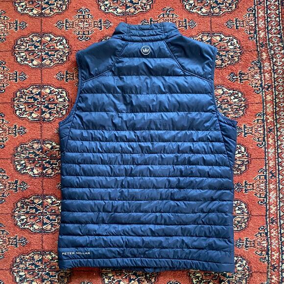Peter Millar Men's S Crown Navy Blue Hyperlight Puffer Vest w/ a Logo - Picture 4 of 10